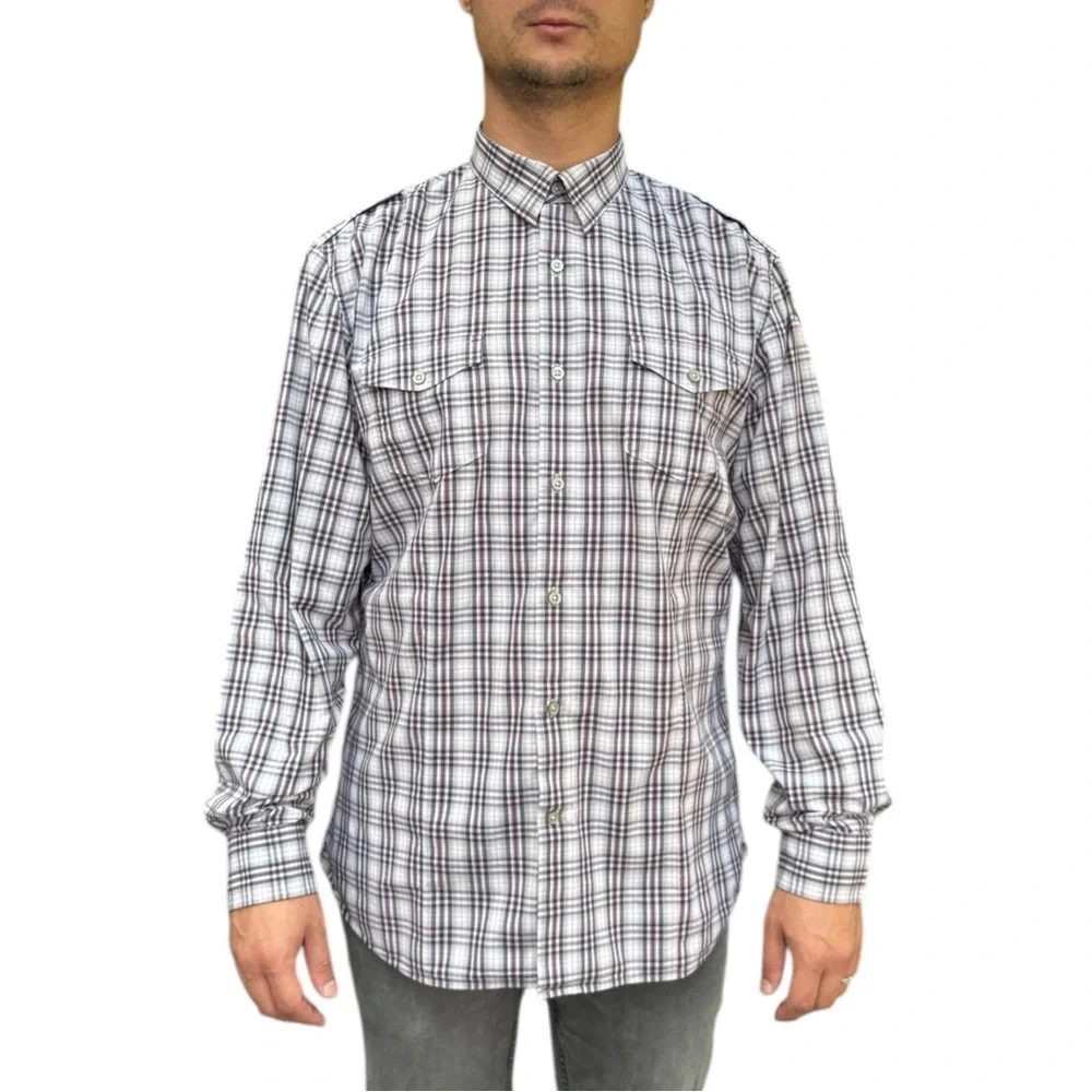 Banana Republic Men’s Plaid Button-Down Shirt – Size L